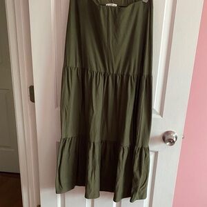 Derek Heart Forest Green Maxi Skirt